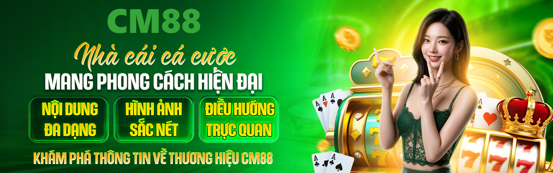 CM88 mang đến hệ thống casino, thể thao và nổ hũ phong phú, đáp ứng đa dạng nhu cầu giải trí của người chơi Việt.